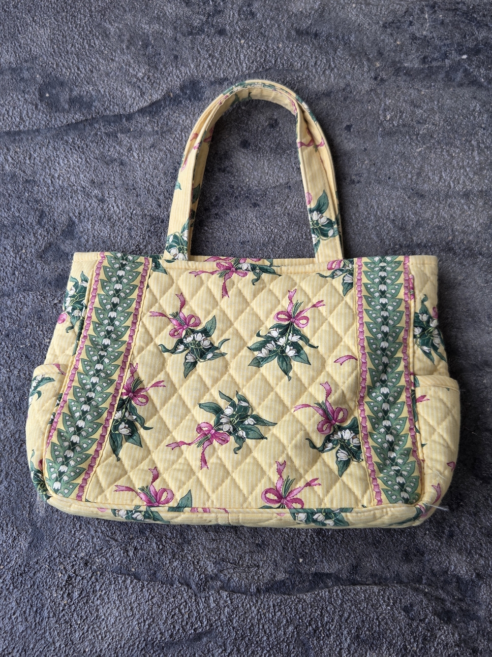 Retired Vera Bradley Yellow Hope Hampton Tote Bag